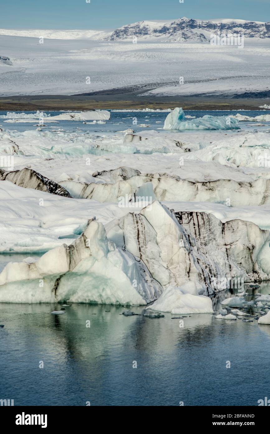 Icebergs laguna Jokulsarlon. Islandia Foto de stock