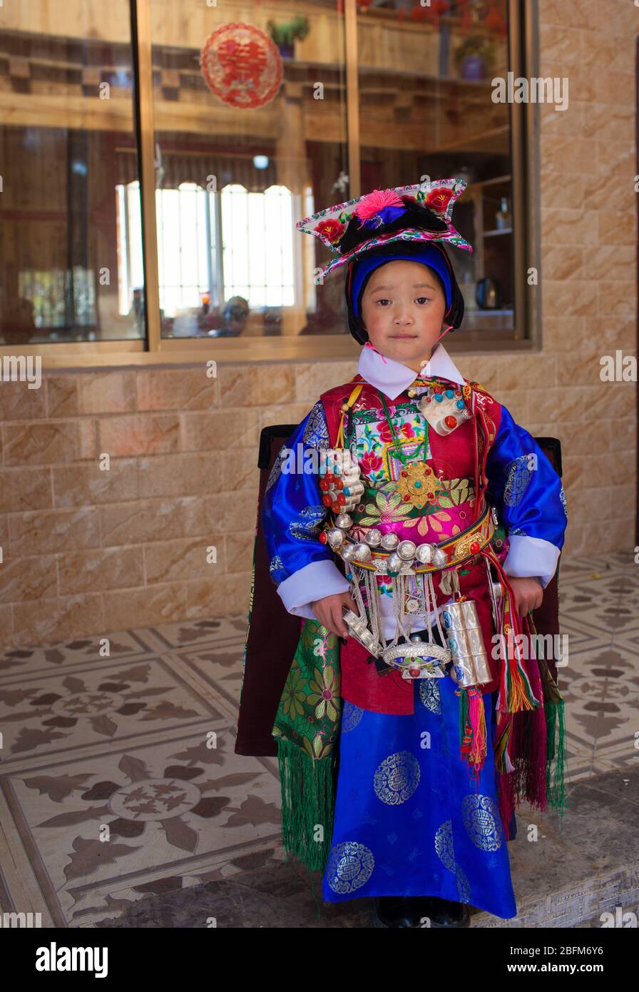 Fiesta budista del matrimonio. Shangri La China 2019 Foto de stock