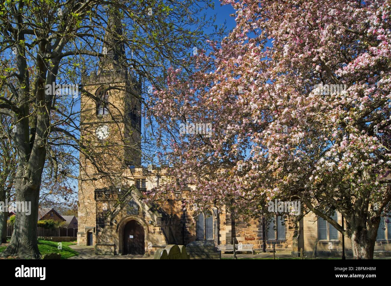 Reino Unido, South Yorkshire, Rotherham, Wath upon Dearne, Iglesia de todos los Santos Foto de stock