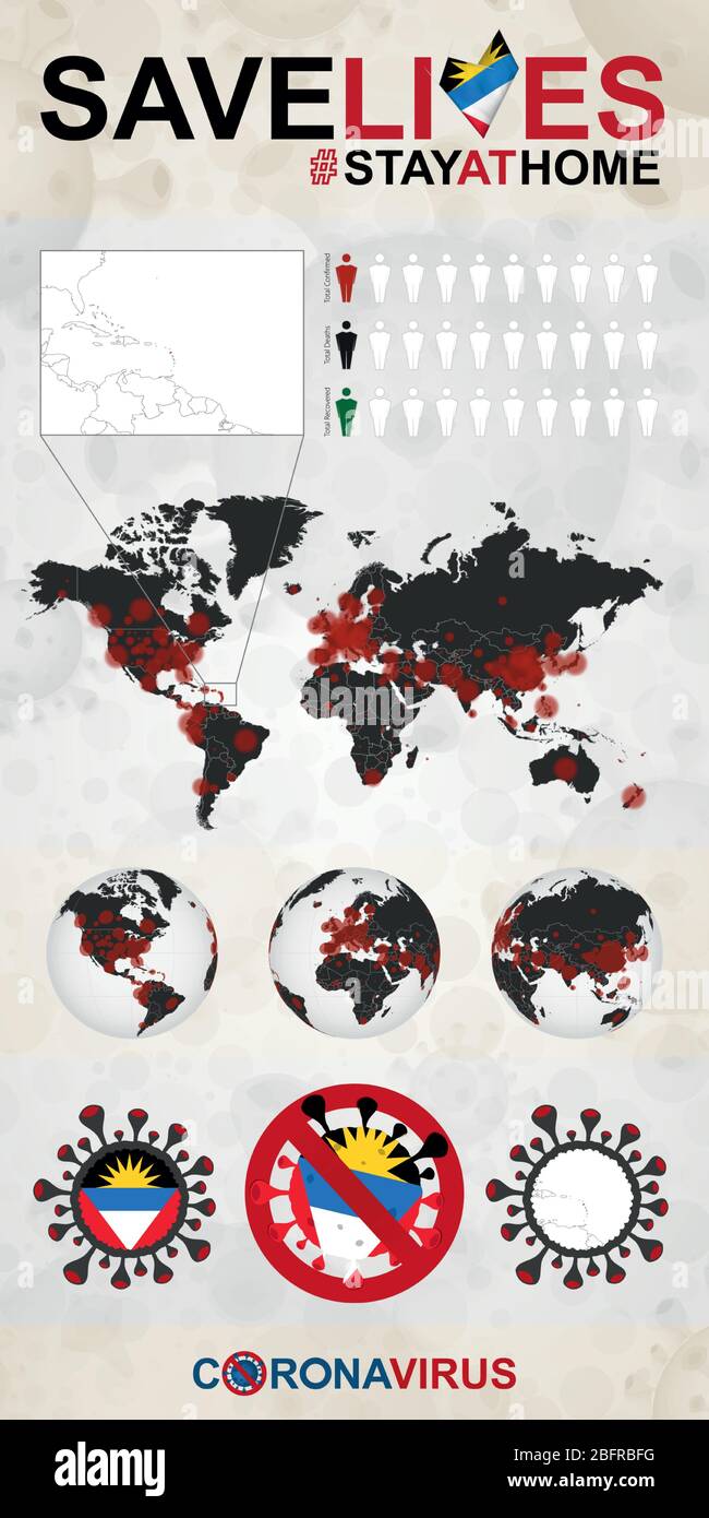 Infografía sobre Coronavirus en Antigua y Barbuda estancia en casa
