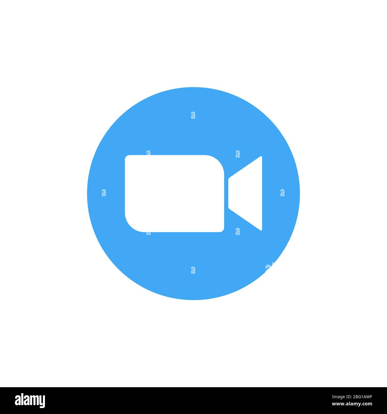 Icono de cámara azul: Aplicación de transmisión en directo de multimedia,  videollamadas de conferencia. EPS 10 Imagen Vector de stock - Alamy