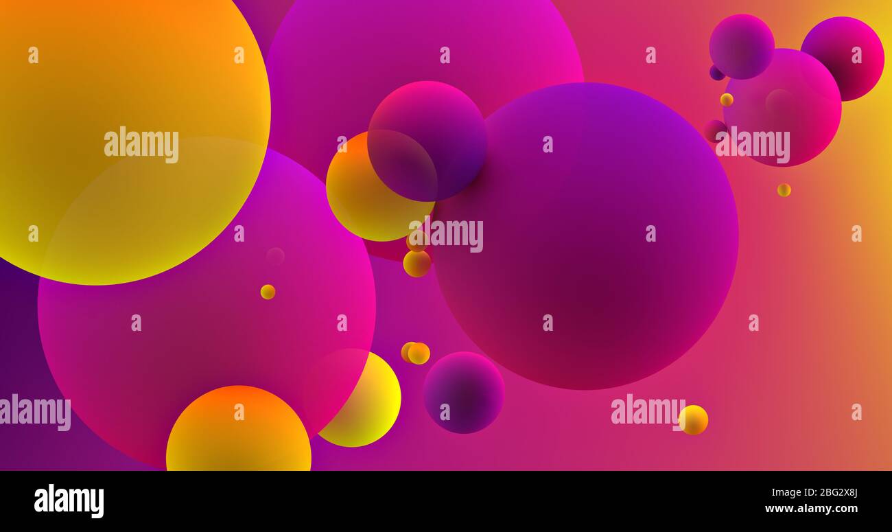 Bolas abstractas. Morado y naranja Foto de stock
