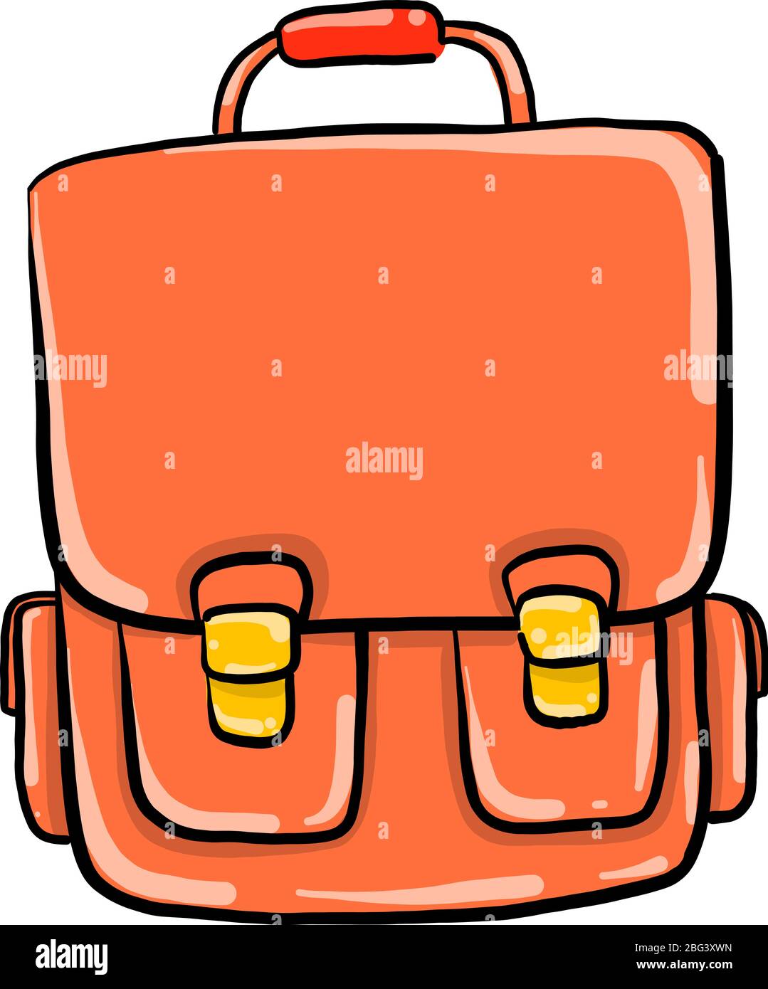 Mochila naranja, ilustración, vector sobre fondo blanco Imagen Vector de  stock - Alamy