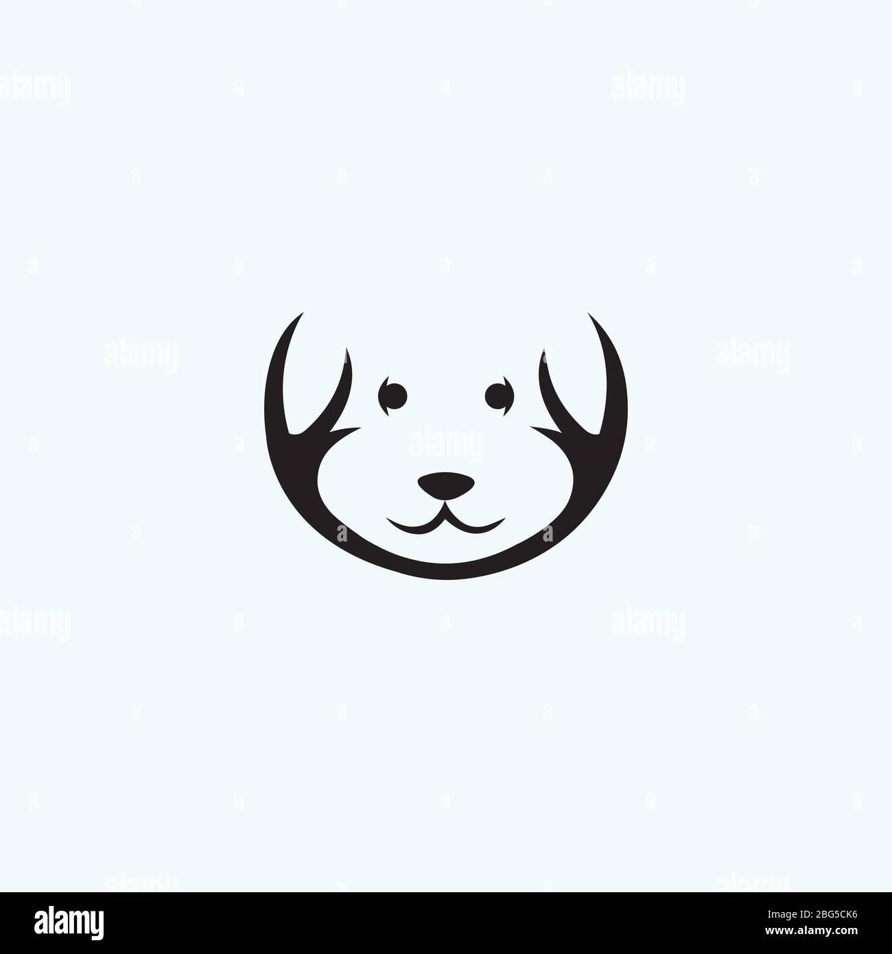 Animal perro logotipo vector plantillas de diseño Ilustración del Vector