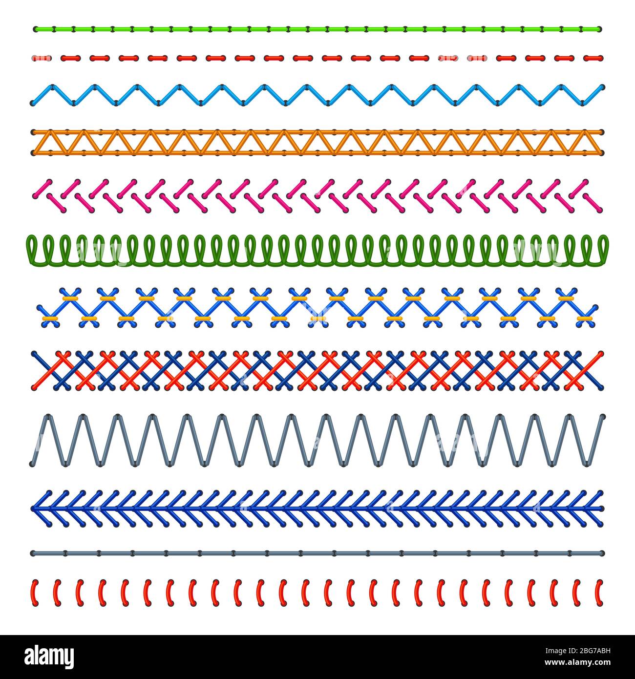 Borde cosido Imágenes vectoriales de stock - Alamy