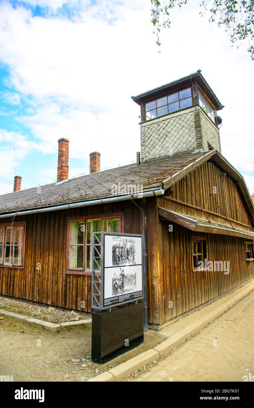 Auschwitz Birkenau campo de concentración Oświęcim Museo del Sur de Polonia Europa UE UNESCO Foto de stock