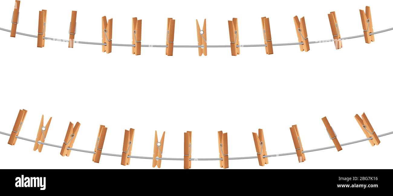 Cordón para jardín 150 m, con 150 pinzas de ropa, madera, 3,5 cm Amateco 