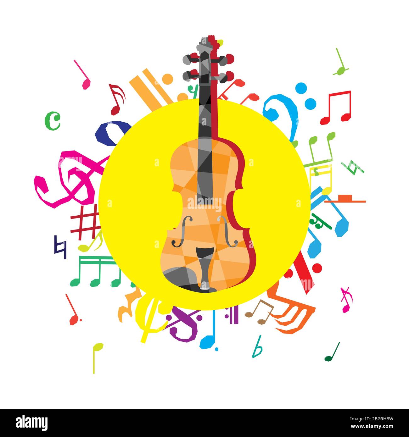 Colorido de instrumentos musicales fondos conjunto vector ilustración  concepto diseño de violín Imagen Vector de stock - Alamy
