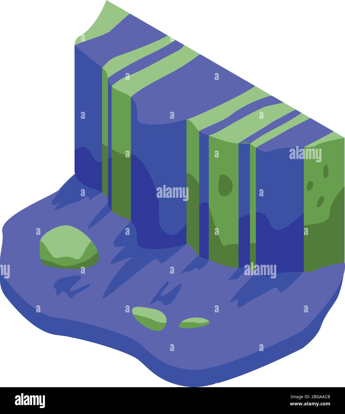 Icono de cascada, estilo isométrico Ilustración del Vector