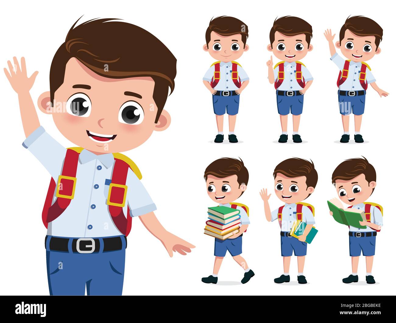 Niños vistiendo uniforme escolar Imágenes vectoriales de stock - Alamy