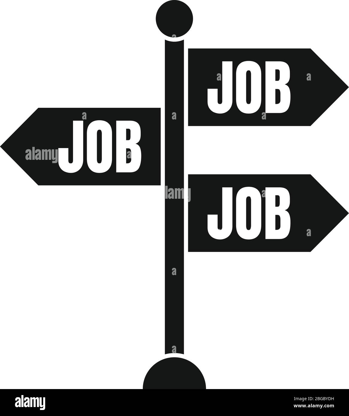 Icono de columna de dirección de trabajo. Ilustración sencilla del