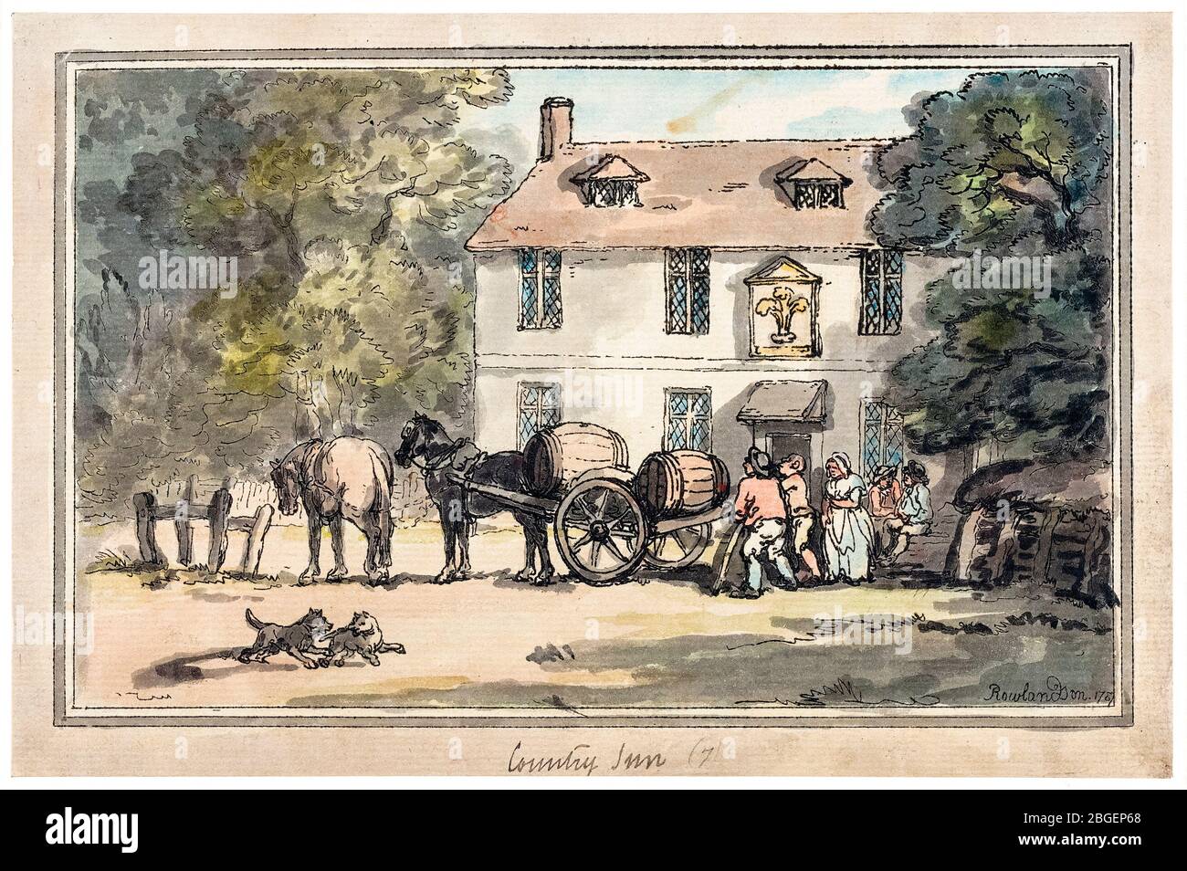 Thomas Rowlandson, Country Inn, impresión, 1787 Foto de stock