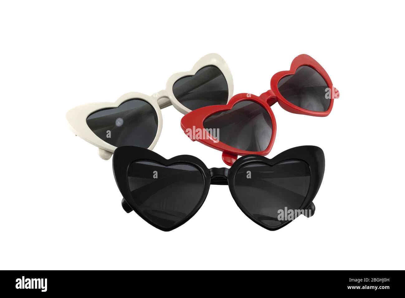 Gafas con forma de corazón rojo