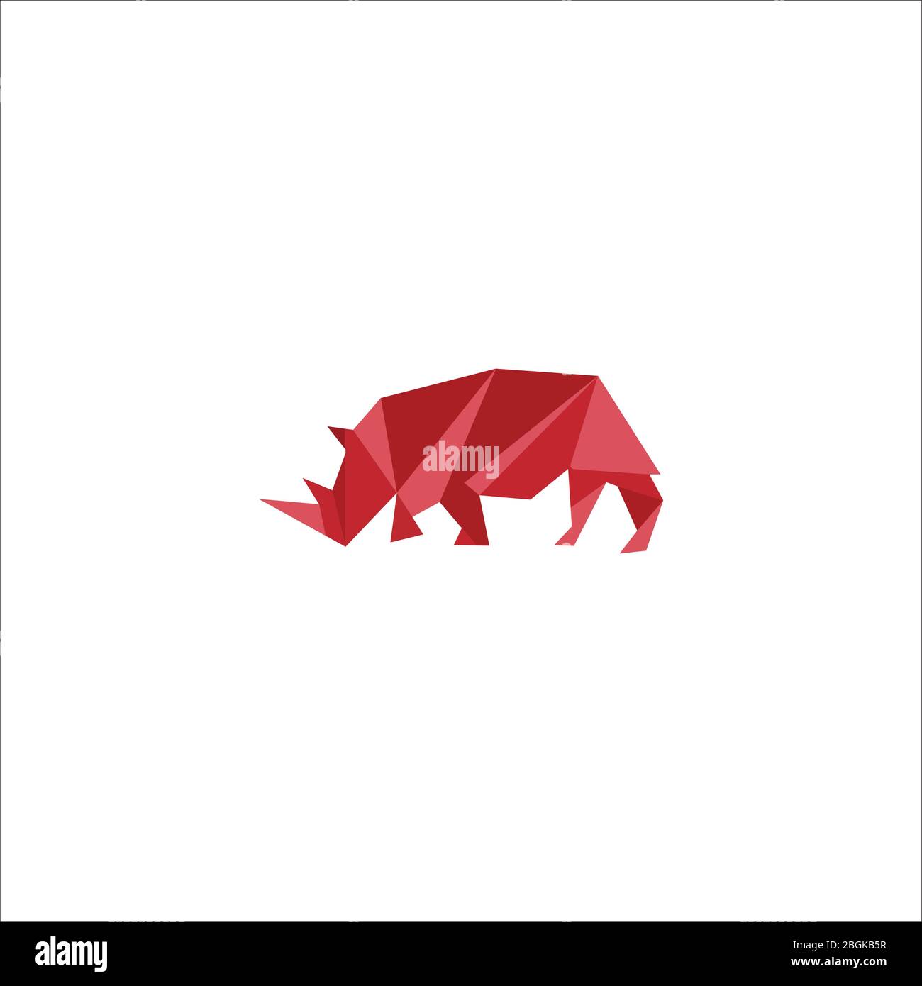 Plantilla de diseño con logotipo de Rhino animal Ilustración del Vector