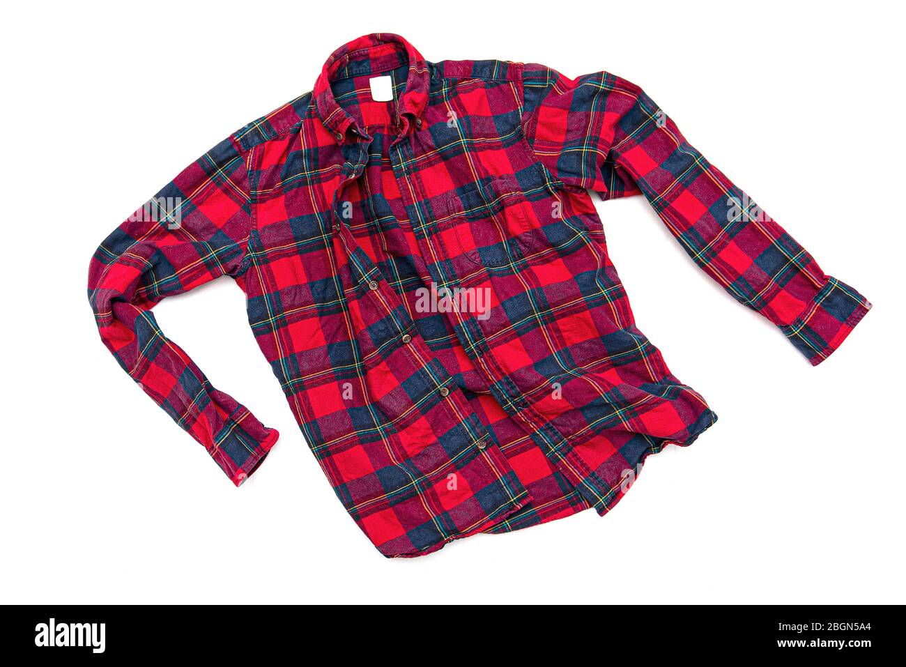 tinta Vendedor Sitio de Previs Camisa roja a cuadros de algodón para hombre aislada sobre fondo blanco  Fotografía de stock - Alamy