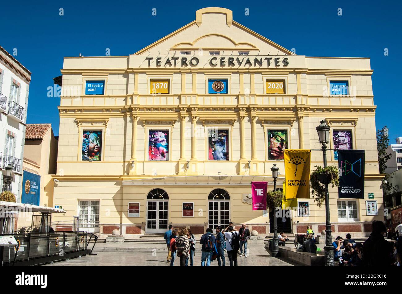 Teatro Cervantes en Málaga Foto de stock
