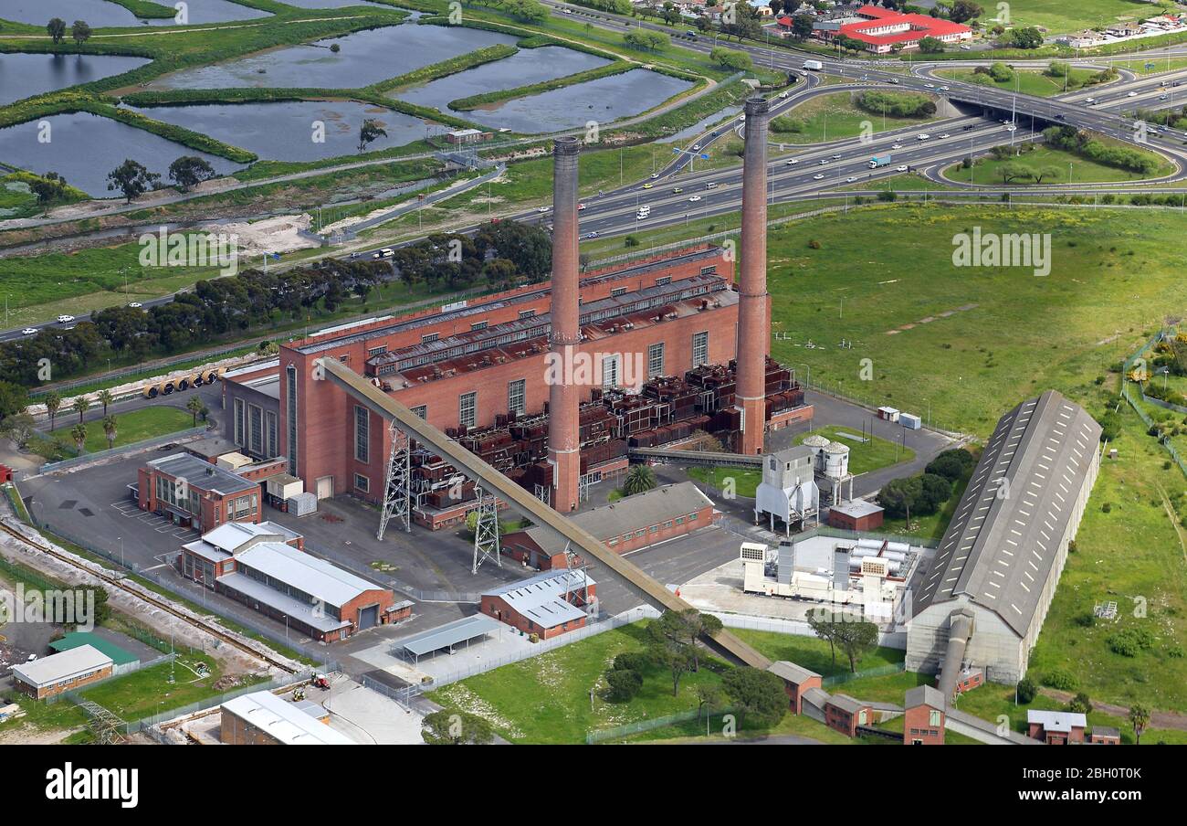 Foto aérea de la central eléctrica Athlone Foto de stock