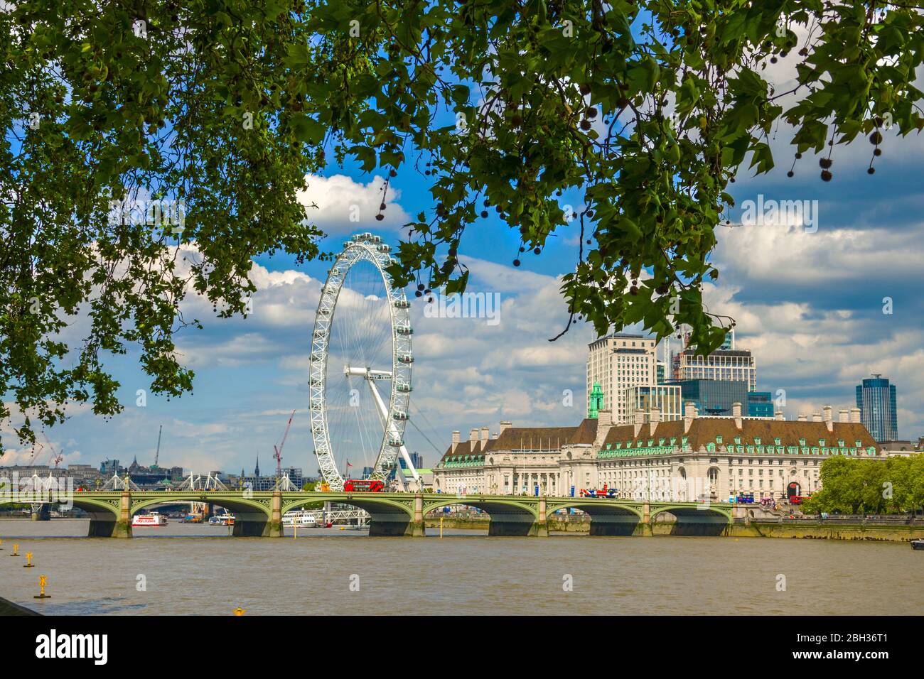 London Eye England Reino Unido Capital River Thames Reino Unido Europa UE Foto de stock
