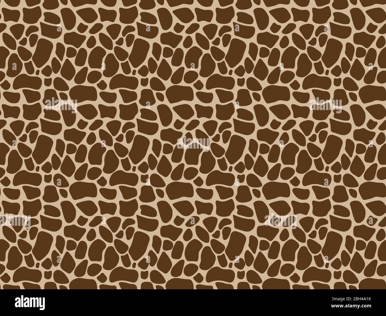 Diseño sin costuras abstracto de fondo vectorial basado en el estampado animal y natural del exótico patrón de piel de jirafa africana salvaje Ilustración del Vector