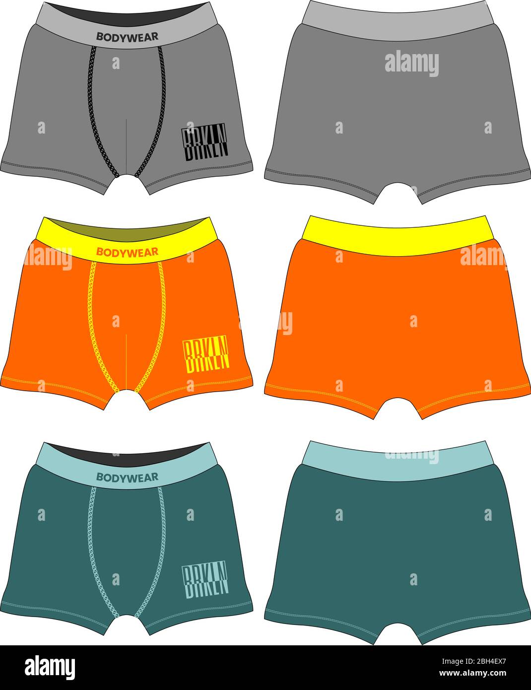 Excursión Pulido clase Hombre chicos boxer ropa interior textil plantilla pelele Imagen Vector de  stock - Alamy