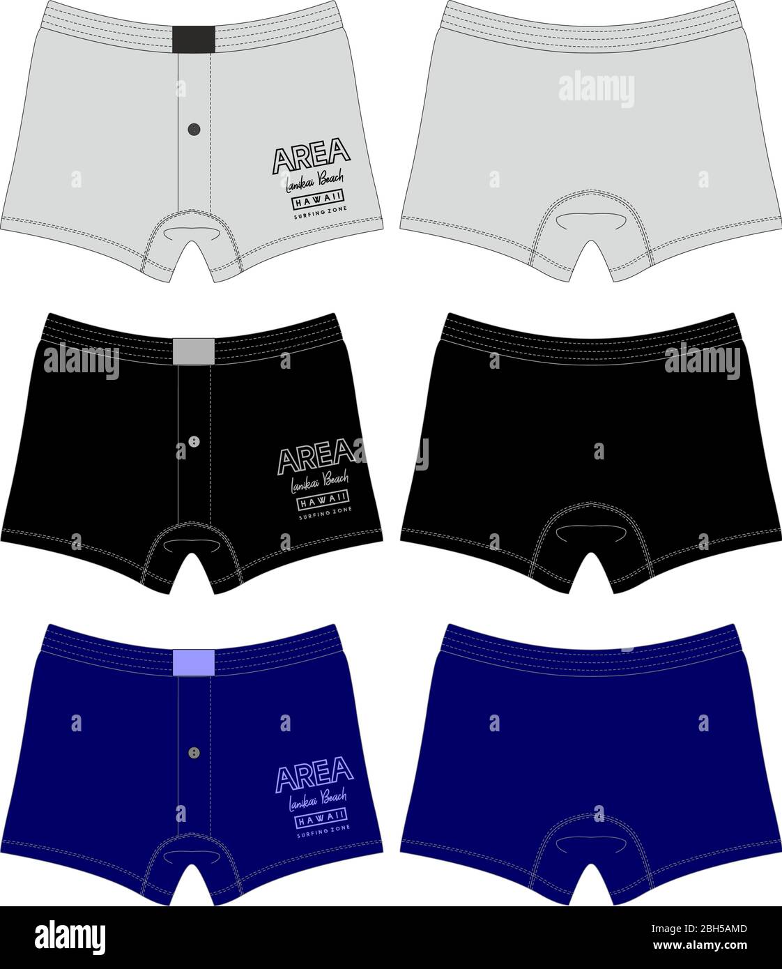 Hombre chicos boxer ropa interior textil plantilla pelele Imagen Vector de  stock - Alamy