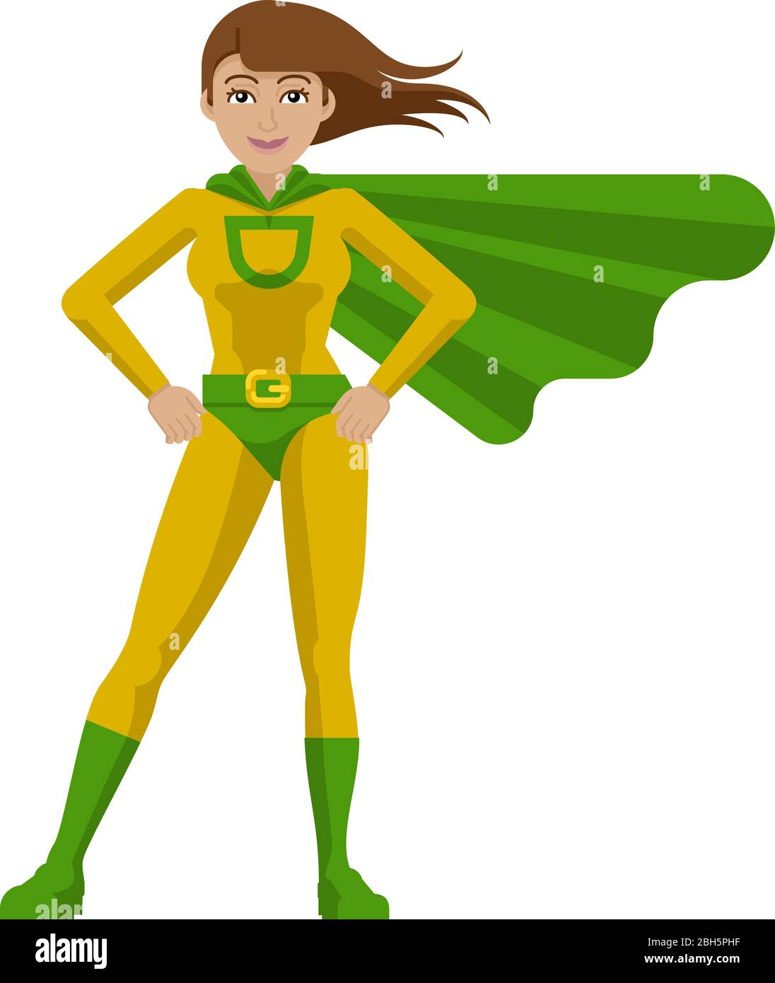 Super Hero Woman Cartoon Ilustración del Vector