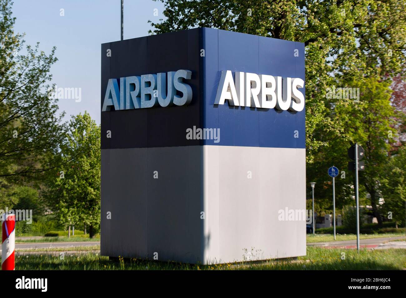 Immenstaad, Alemania. 23 de abril de 2020. Airbus ha cerrado la producción debido a la crisis de Corona. Immenstaad, 23 de abril de 2020 | uso en todo el mundo crédito: dpa/Alamy Live News Foto de stock
