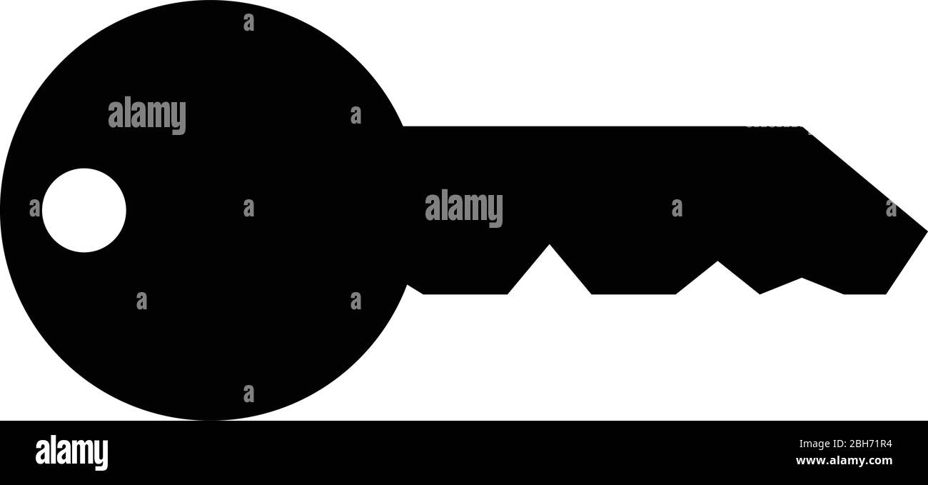 Clave Inglés clásico tipo para el concepto de cerradura de puerta icono