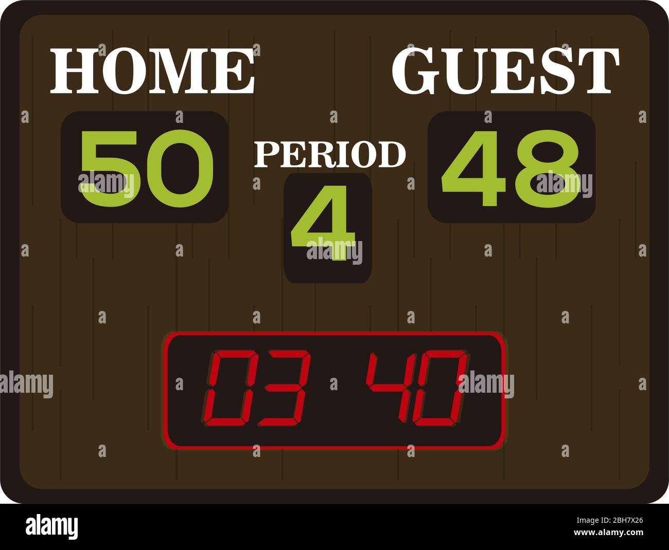 Basketball scoreboard Imágenes vectoriales de stock - Alamy