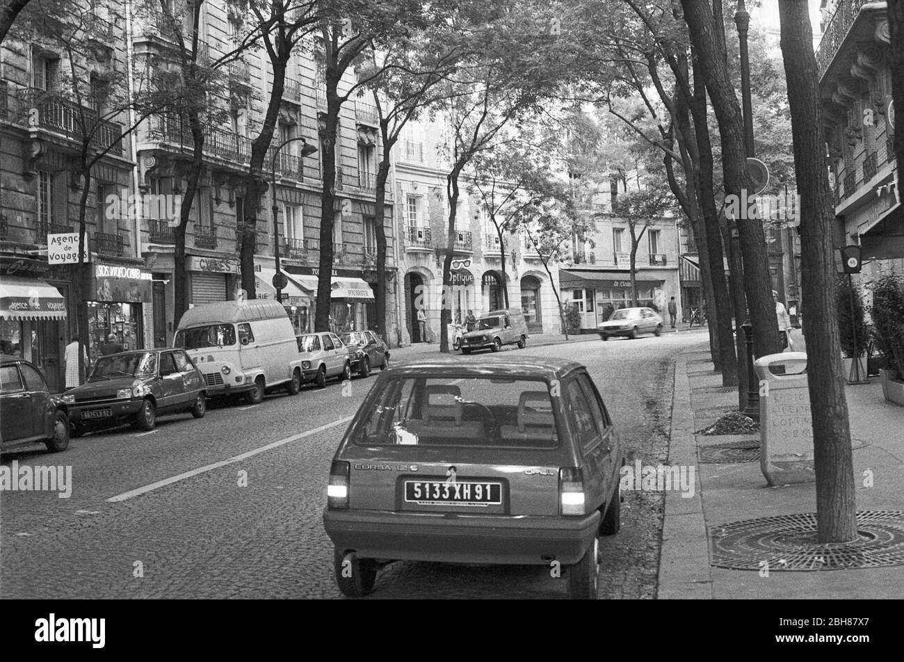 Montmartre, historiche Aufnahme, Oktober 1983, París, Frankreich | Montmartre, octubre de 1983, París, Francia Foto de stock