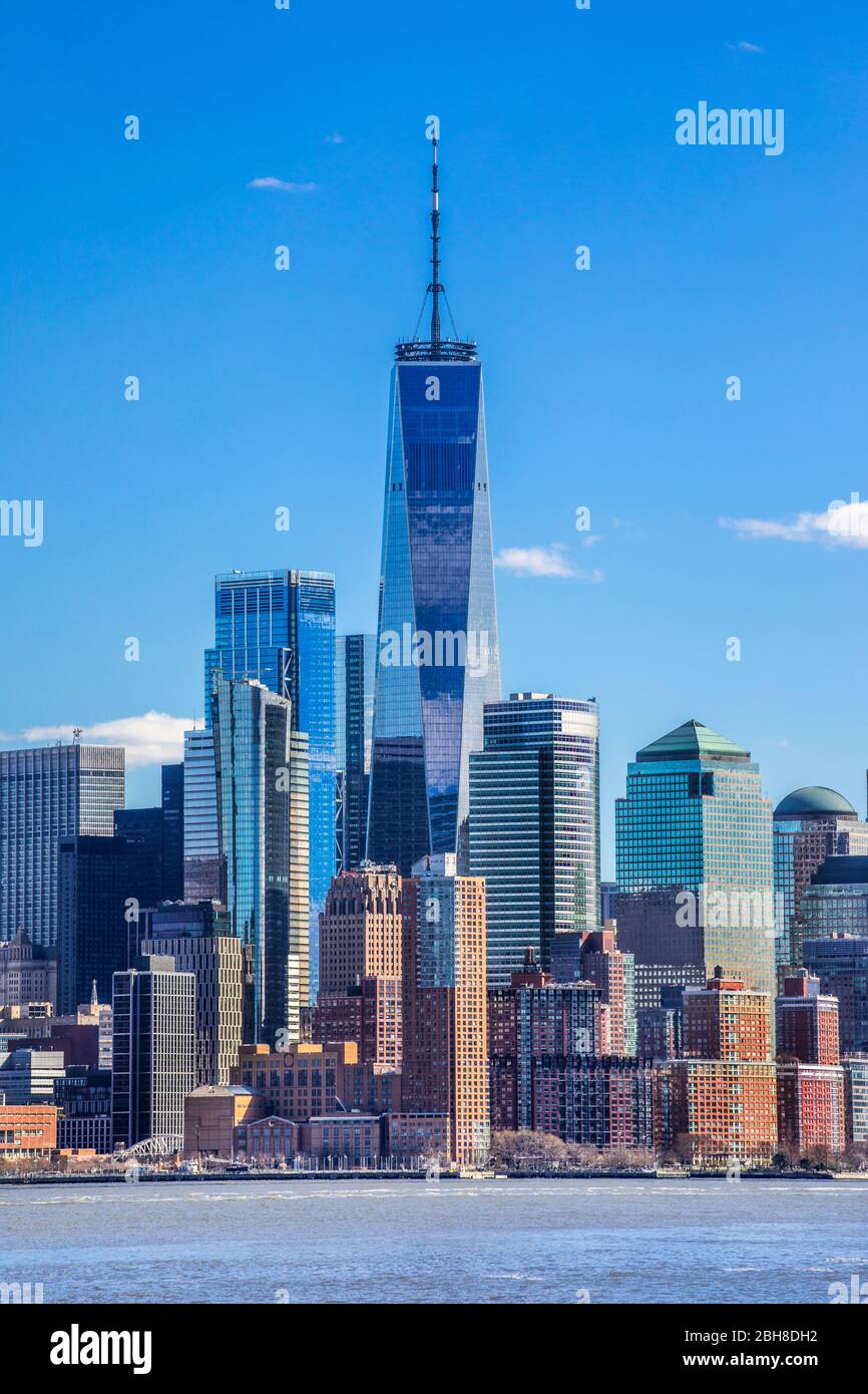 Ee.Uu., la ciudad de Nueva York, Manhattan, el centro de Manhattan, el World Trade Center Bldg. Foto de stock