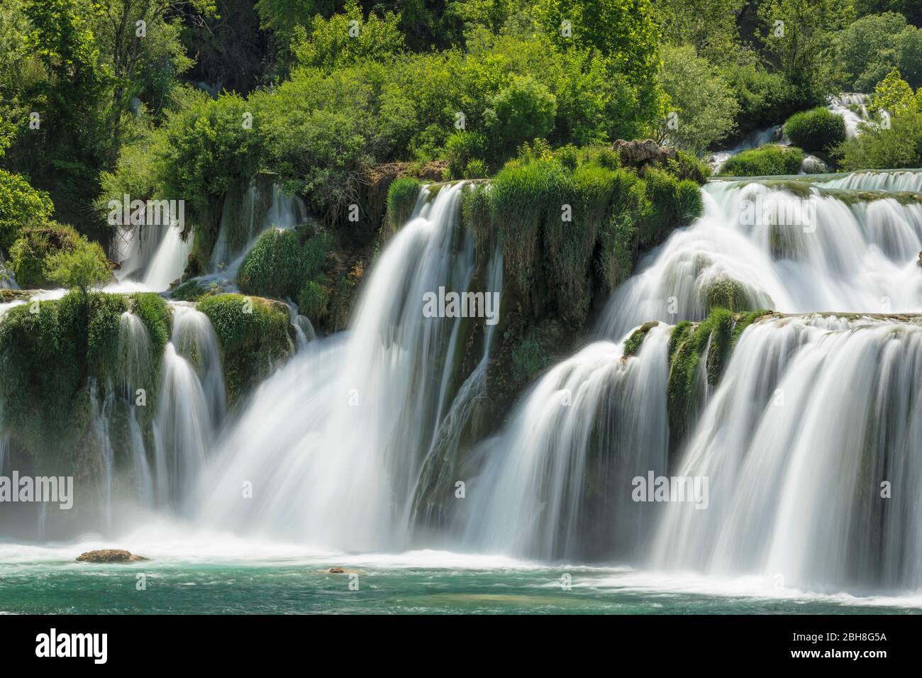 Skradinski Buk Wasserfall, Nationalpark Krka, UNESCO Weltnaturerbe, Dalmatien, Kroatien Foto de stock