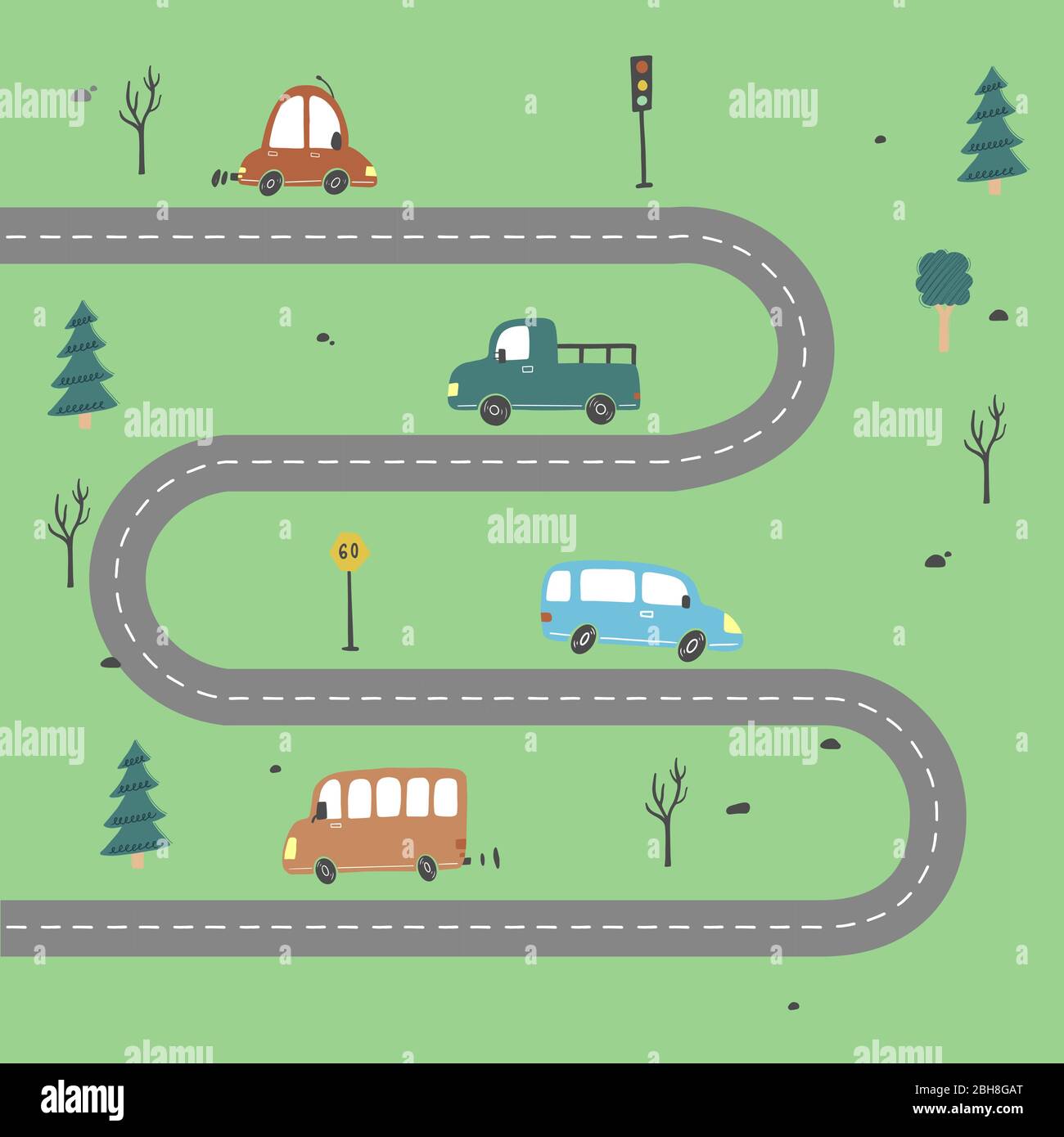 Detalle 31+ imagen dibujos de carreteras para niños