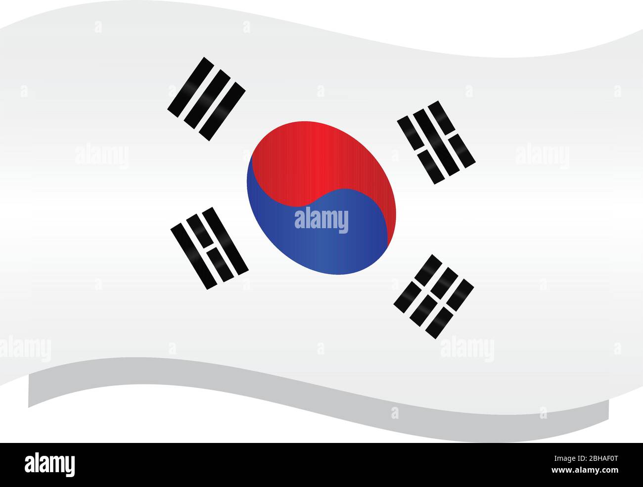 Bandera de la bandera de Corea del Sur Imagen Vector de stock Alamy