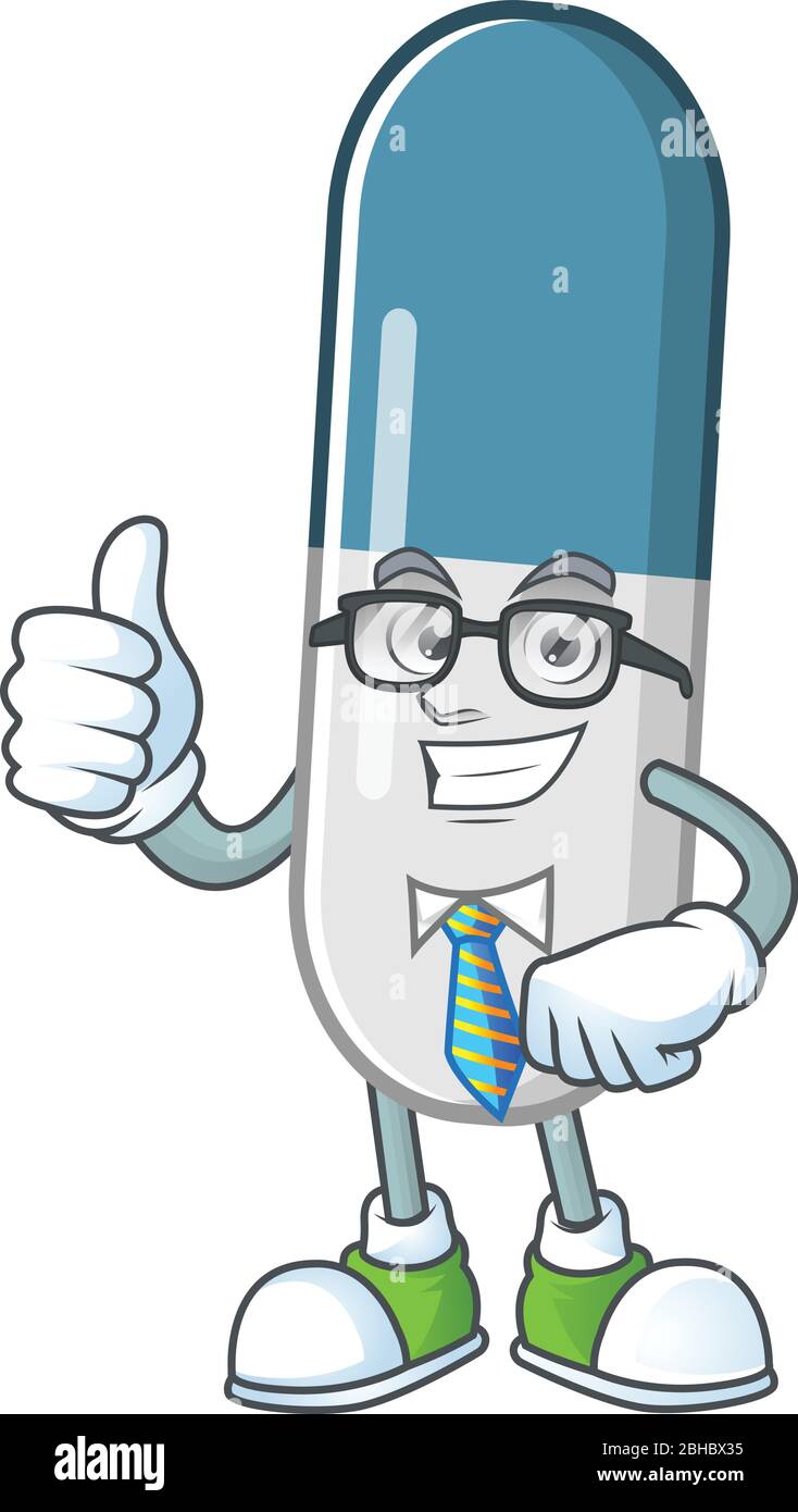 Dibujos animados de diseño de personajes de pastillas de vitaminas de éxito  hombre de negocios Imagen Vector de stock - Alamy