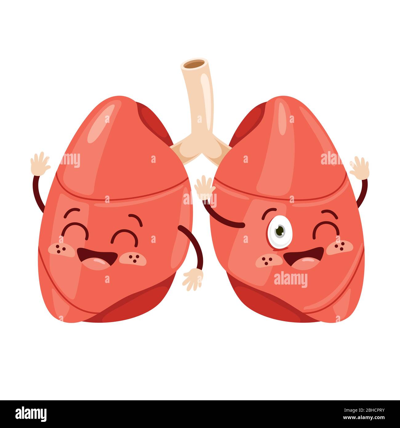 Dibujo de dibujos animados de pulmones humanos Imagen Vector de stock -  Alamy