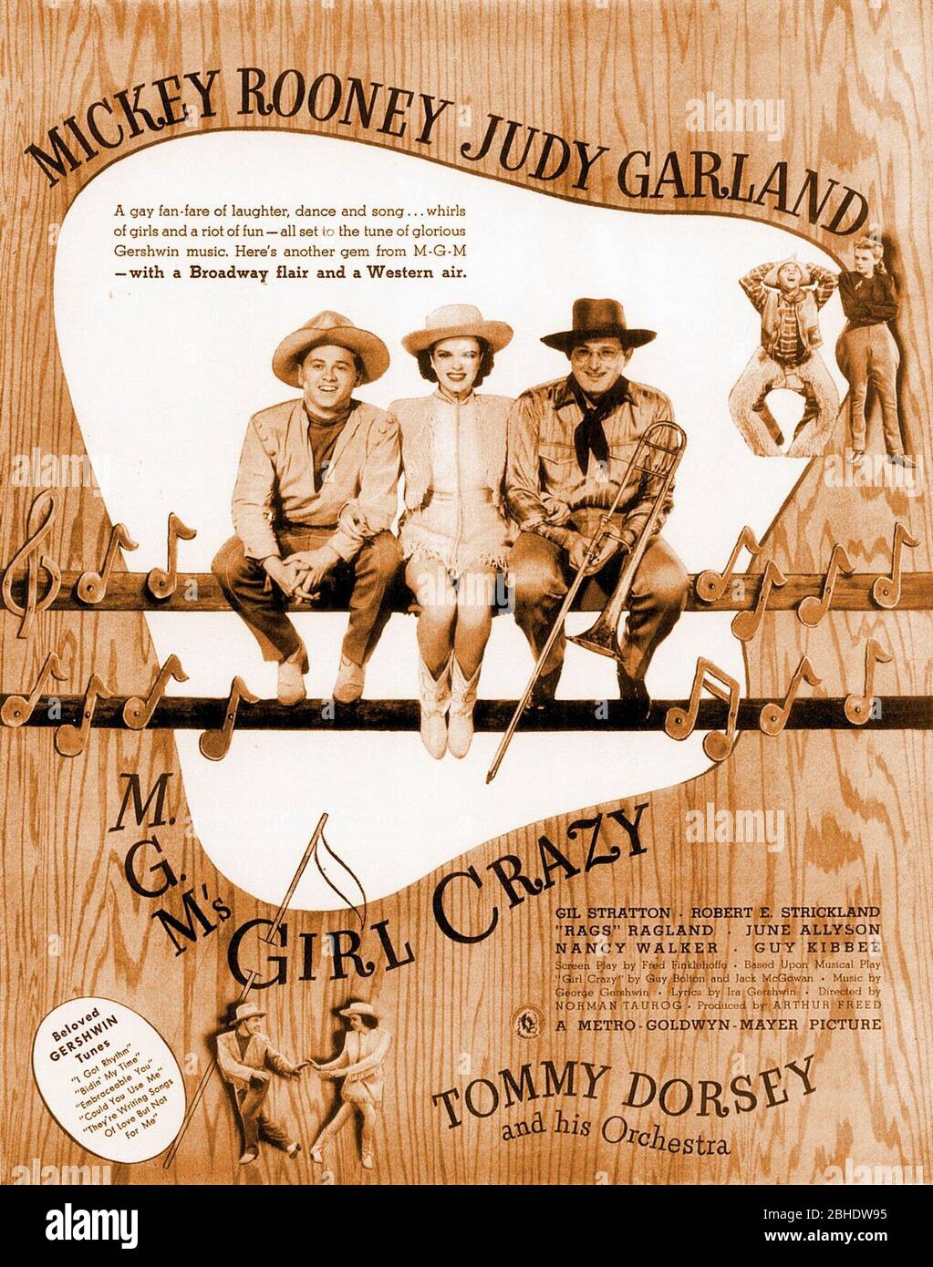 Mickey Rooney Judy Garland Tommy Dorsey Poster Girl Crazy 1943 Fotografia De Stock Alamy Mickey Rooney Judy Garland Tommy Dorsey Poster Girl Crazy 1943 Fotografia De Stock Alamy