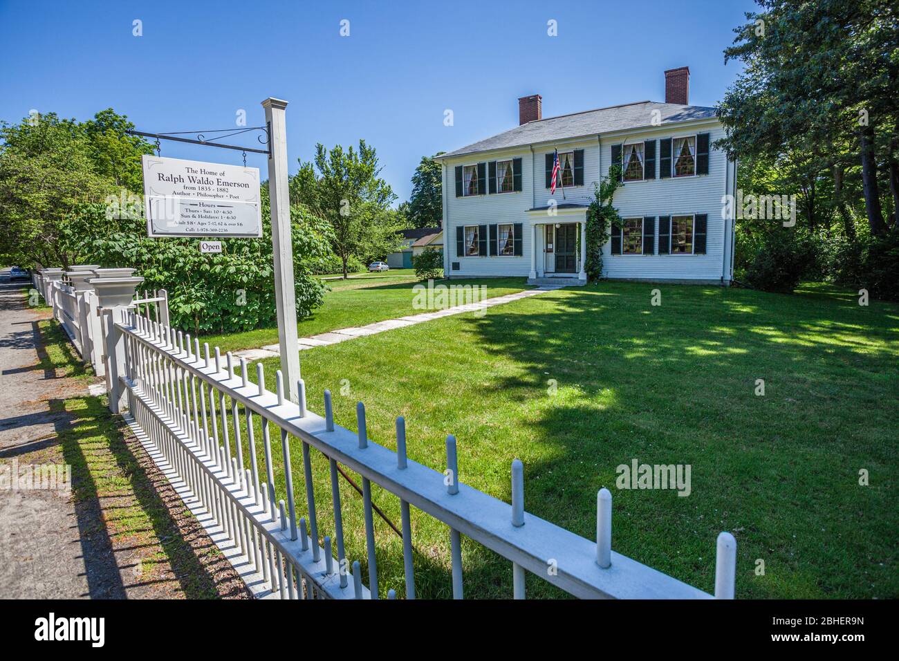 Ralph Waldo Emerson Casa en Concord, MA Foto de stock