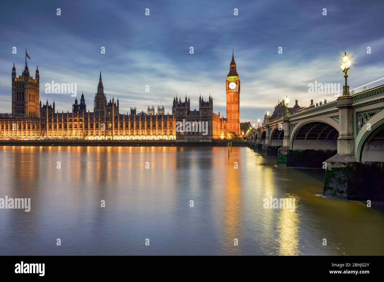 Reino Unido - Inglaterra - Londres - Wenstminster y Big Ben Foto de stock