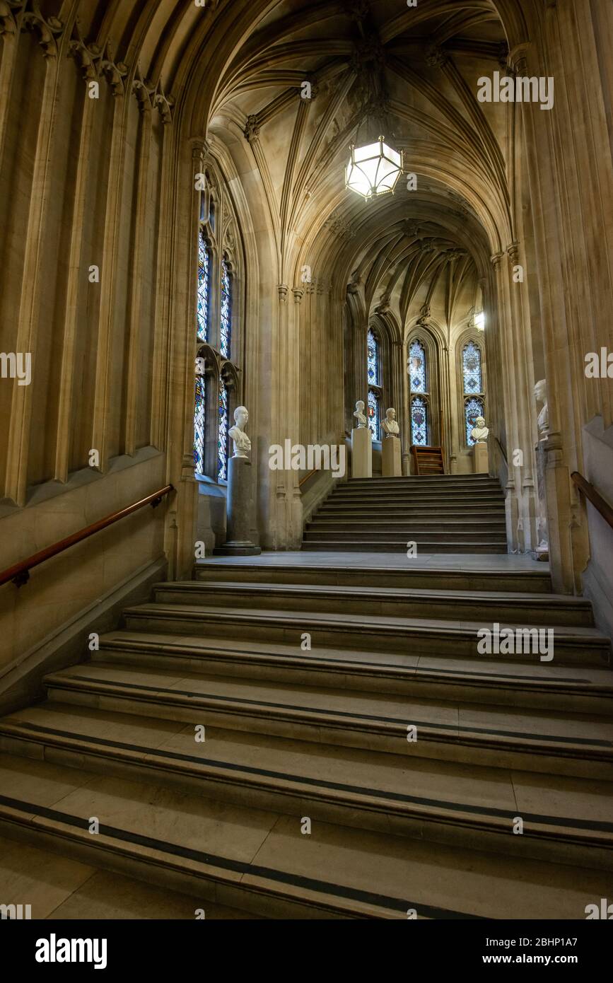 Pasillos dentro del Palacio de Westminster, Londres, Reino Unido Foto de stock