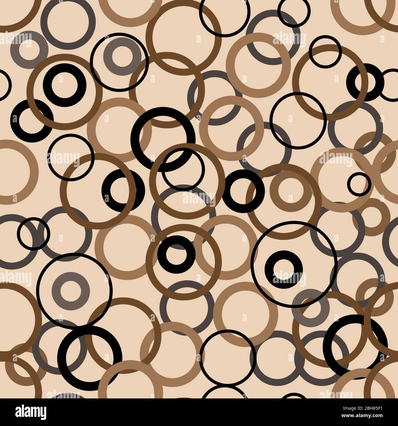Patrón geométrico sin costuras. Círculos en tonos de marrón sobre fondo  beige en un patrón repetitivo. Adecuado para imprimir textiles o papel de  embalaje Fotografía de stock - Alamy
