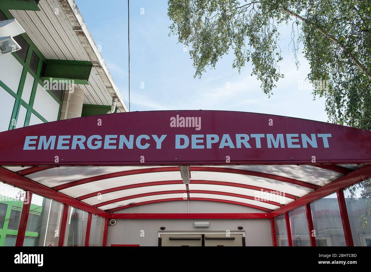 Slough, Berkshire, Reino Unido. 1 de agosto de 2018. Accidente y emergencia a&E en el Hospital Wexham Park en Slough parte de la Fundación Frimley Health NHS. Crédito: Maureen McLean/Alamy Foto de stock