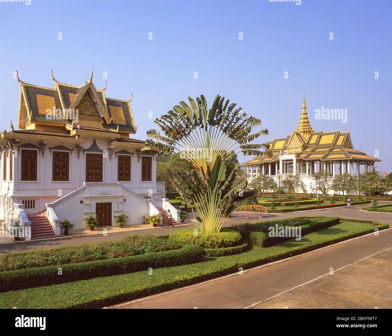 Pabellón Moonlight en el Palacio Real de Camboya, Phnom Penh, Reino de Camboya Foto de stock
