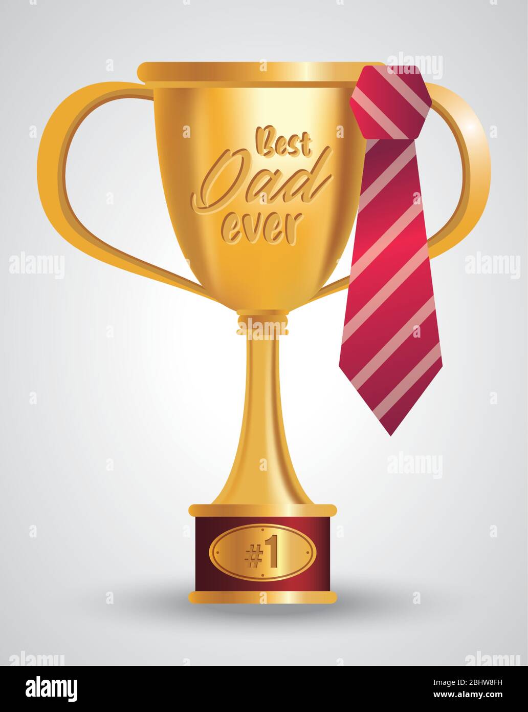 tarjeta de feliz día para padres con copa de trofeo Imagen Vector de stock  - Alamy