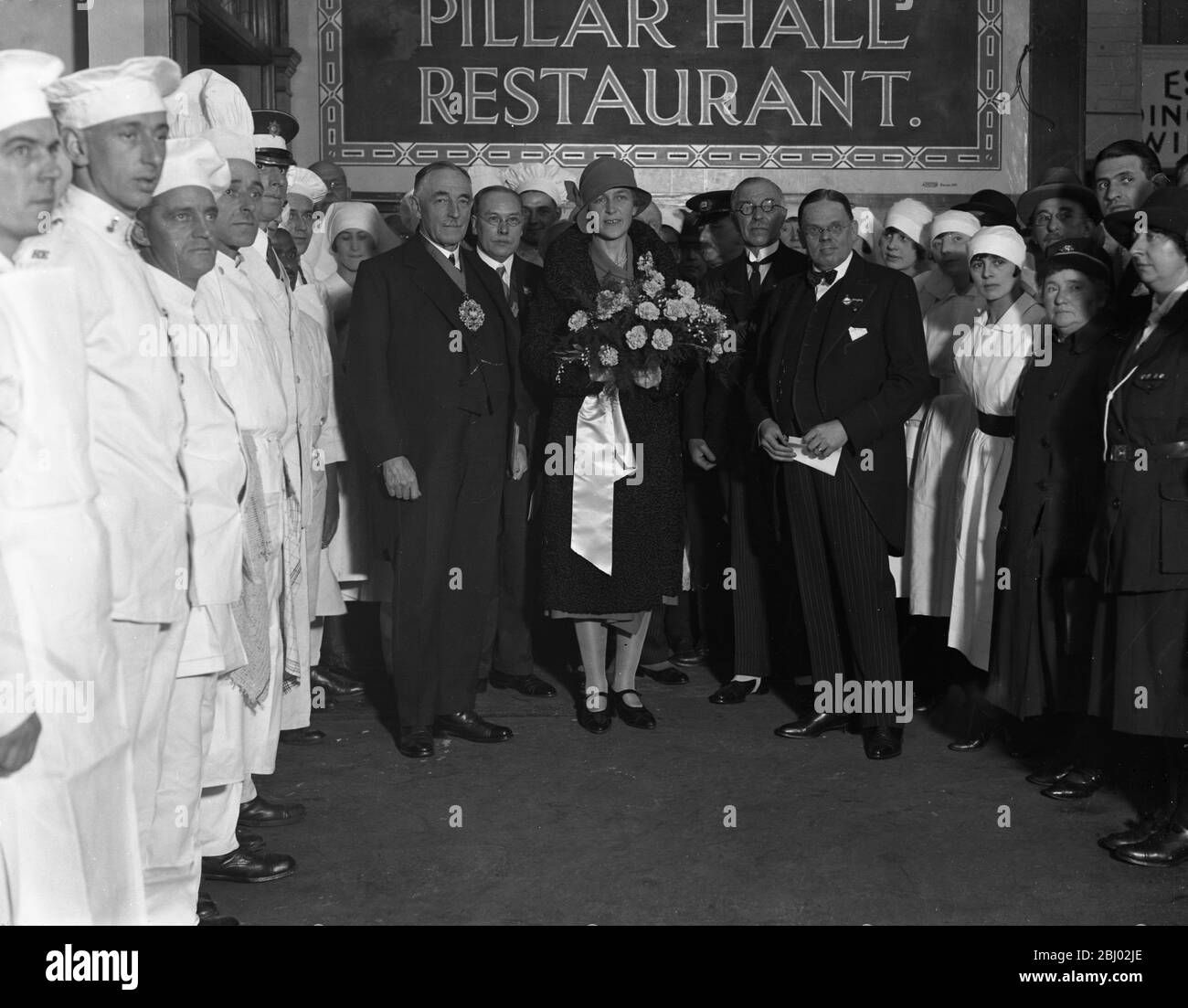 Exposición de comida y cocina en Olympia , Londres . - el Señor Alcalde y la Señora Mayoress ( Sir Kynaston y Lady Studd ) . - 23 de noviembre de 1928 Foto de stock