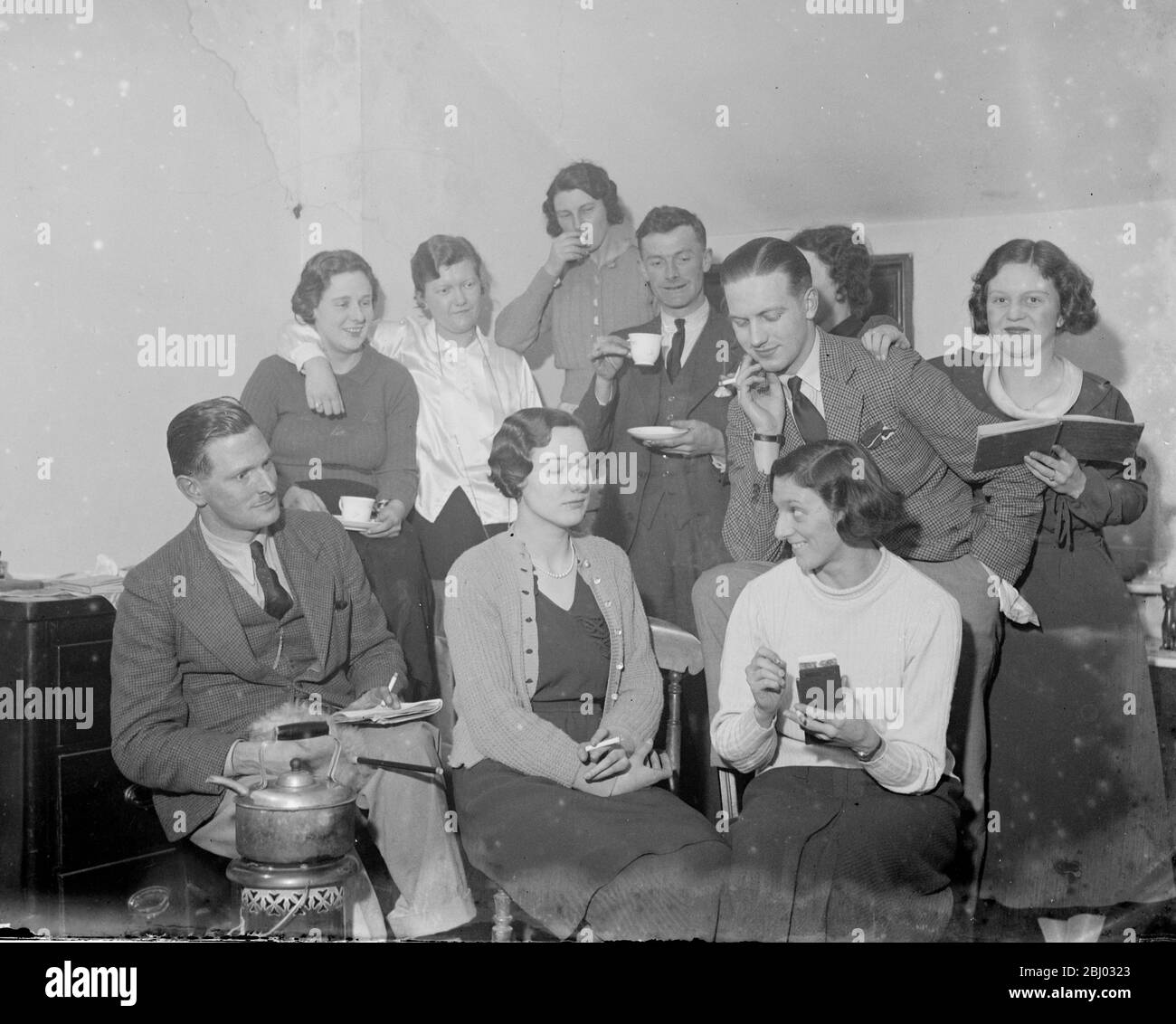 El grupo de drama de los jugadores de Ático. - 1936 Foto de stock