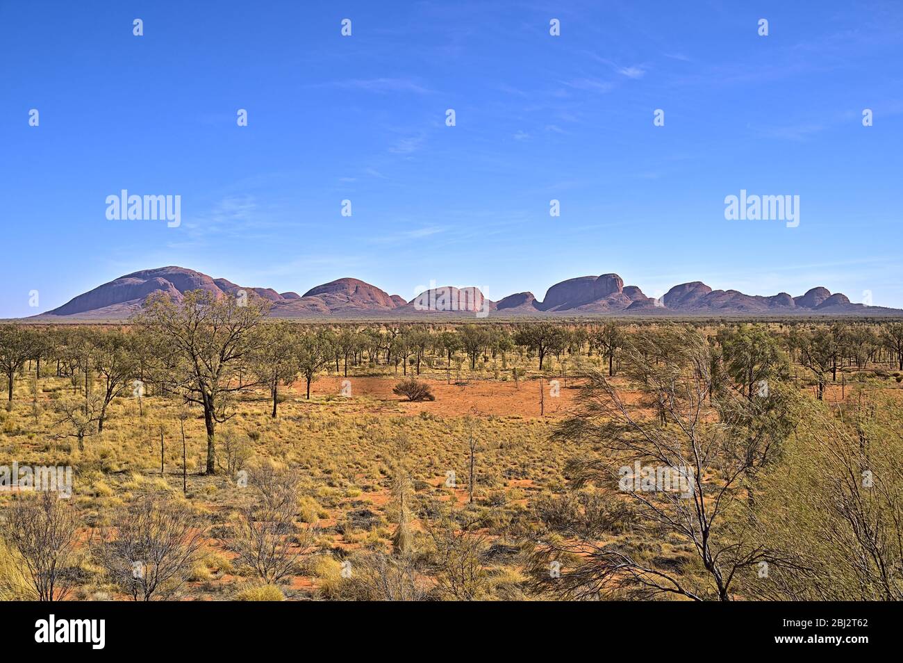 Paseo por el Parque Nacional Kata Tjuta por la mañana Foto de stock