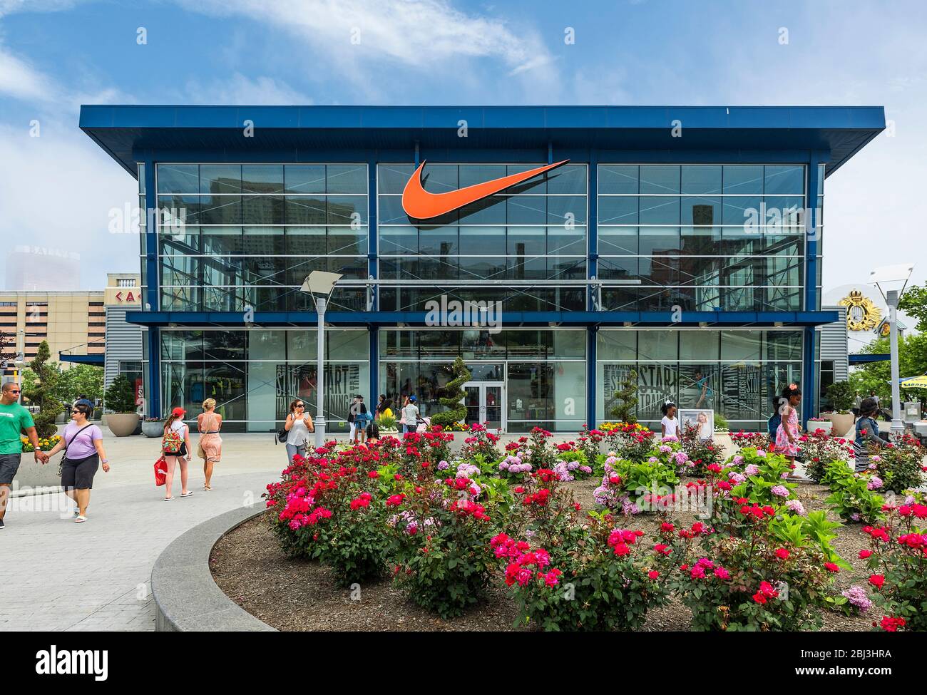 Tienda outlet Nike Factory en Atlantic City Nueva Jersey Fotografía de stock -