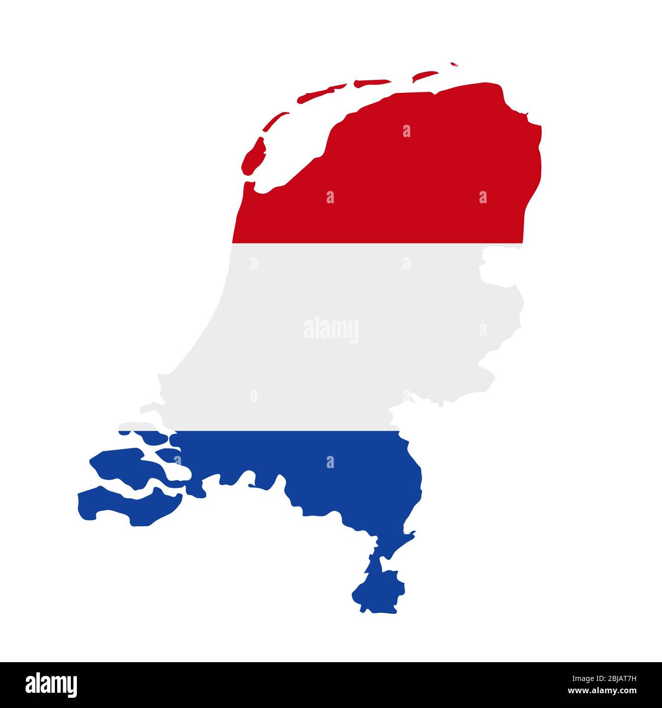 Mapa de la bandera de Holanda. Contorno del país con bandera nacional Mapa de la bandera de Holanda. Contorno del país con bandera nacional