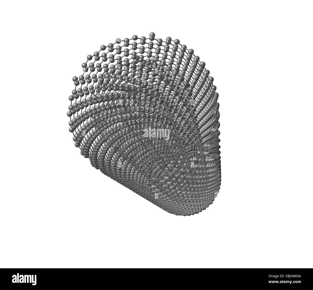 Ilustración aislada del nanotubo de carbono MWNT Fotografía de stock